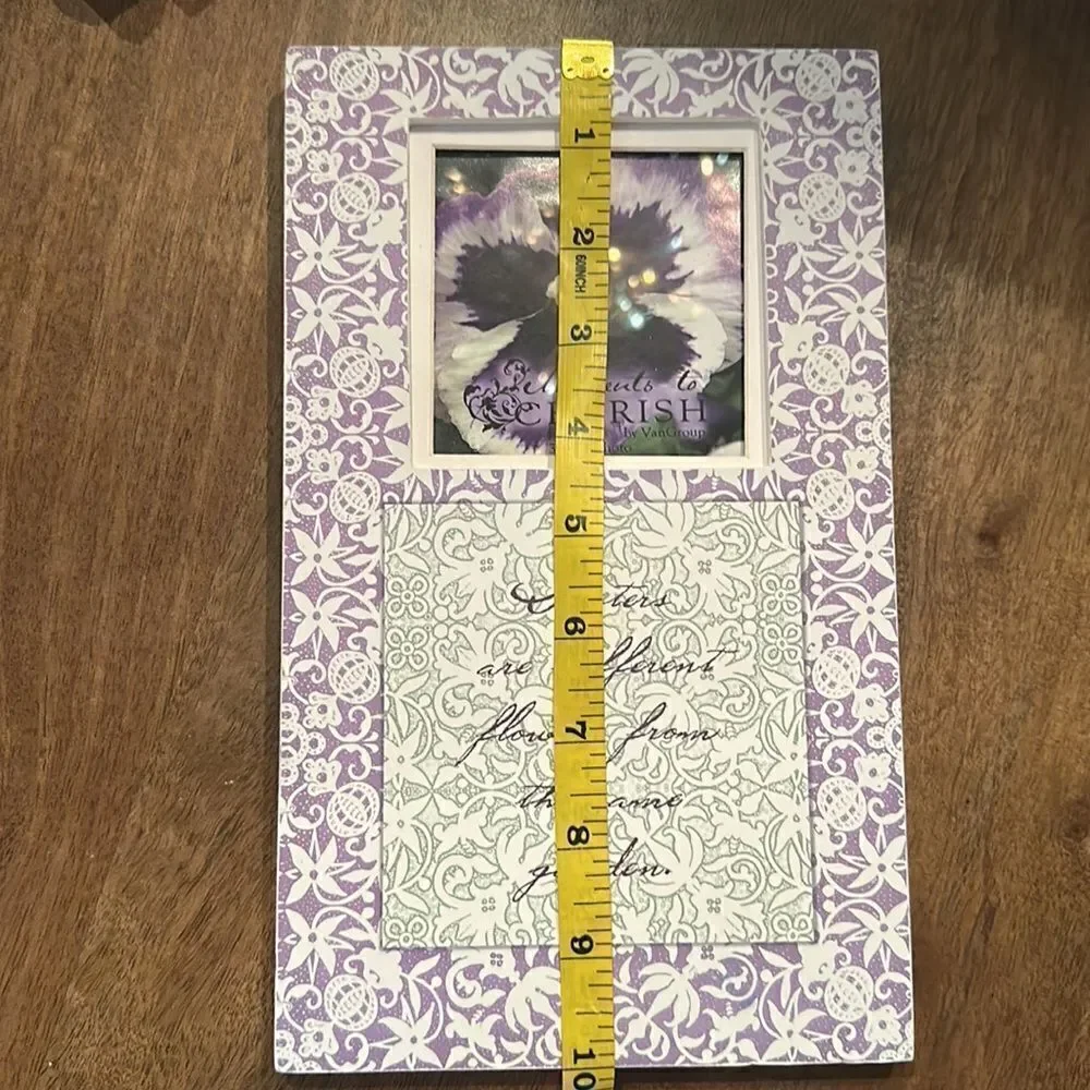 Moments to Cherish “Pansy Sisters” Picture Frame Plaque!